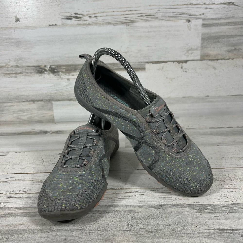 Skechers Womens Relaxed Fit Memory Foam Gray Aqua Slip On Shoe US‎ 8 - Picture 6 of 8
